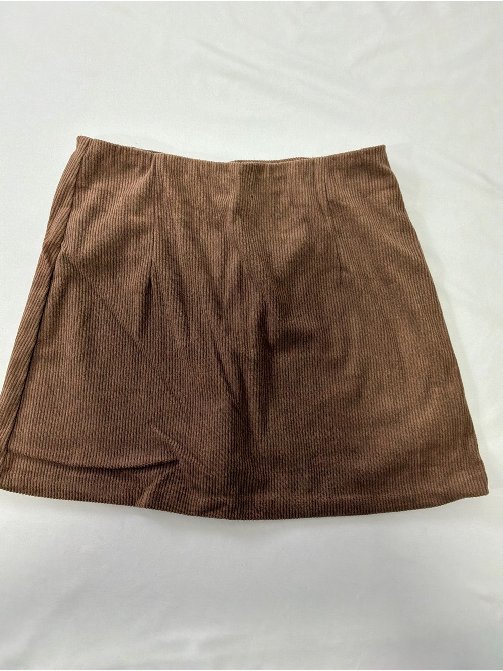 HALARA Brown Corduroy Mini Skirt